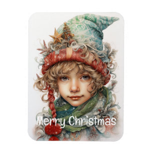 Weihnachts Mädchen Benutzerdefiniert 7 von 25 Magnet
