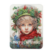 Weihnachts Mädchen Custom 11 von 25 Magnet (Vertikal)