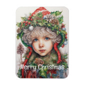 Weihnachts Mädchen Custom 14 von 25 Magnet (Vertikal)