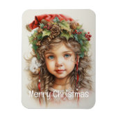 Weihnachts Mädchen Custom 17 von 25 Magnet (Vertikal)