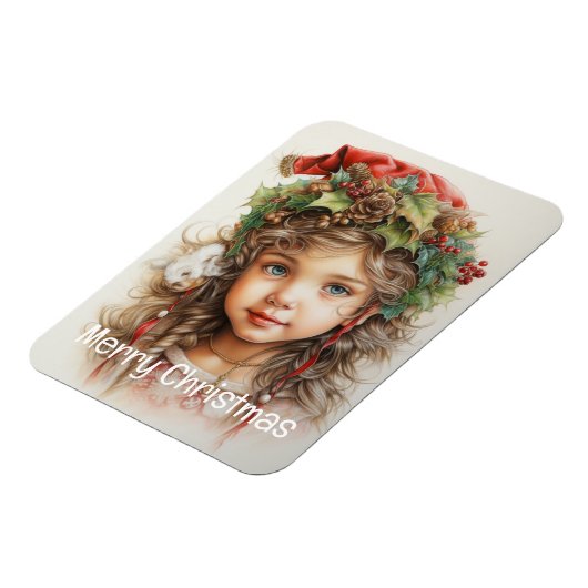 Weihnachts Mädchen Custom 17 von 25 Magnet (Linke Seite)