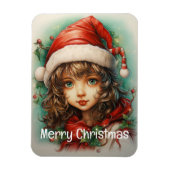 Weihnachts Mädchen Custom 1 von 25 Magnet (Vertikal)