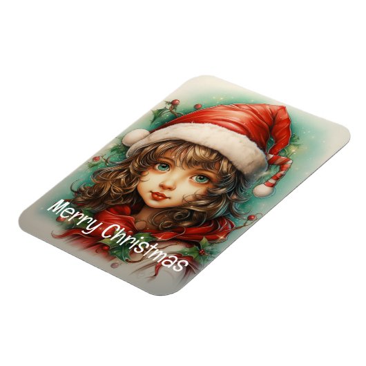 Weihnachts Mädchen Custom 1 von 25 Magnet (Linke Seite)