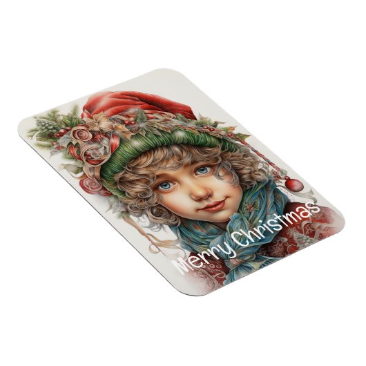 Weihnachts Mädchen Custom 20 von 25 Magnet (Rechte Seite)