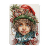 Weihnachts Mädchen Custom 20 von 25 Magnet (Vertikal)