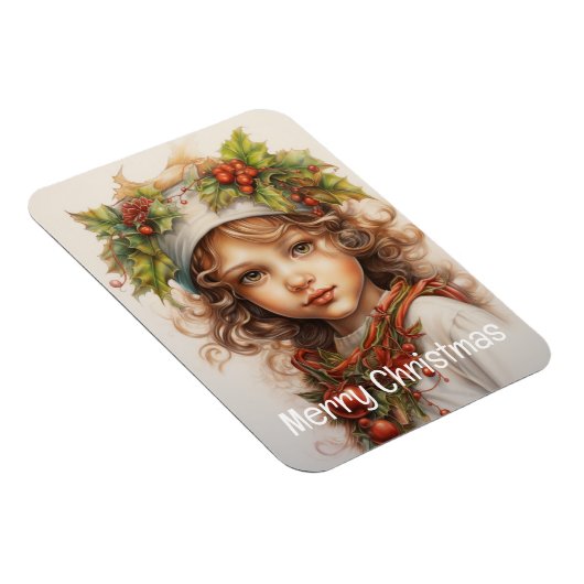 Weihnachts Mädchen Custom 23 von 25 Magnet (Rechte Seite)