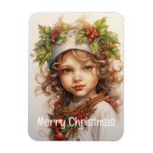 Weihnachts Mädchen Custom 23 von 25 Magnet (Vertikal)