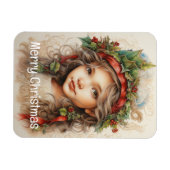 Weihnachts Mädchen Custom 5 von 25 Magnet (Horizontal)