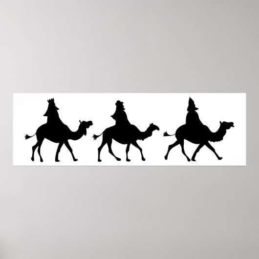 Weihnachts-Magi-Silhouette Poster (Vorne)