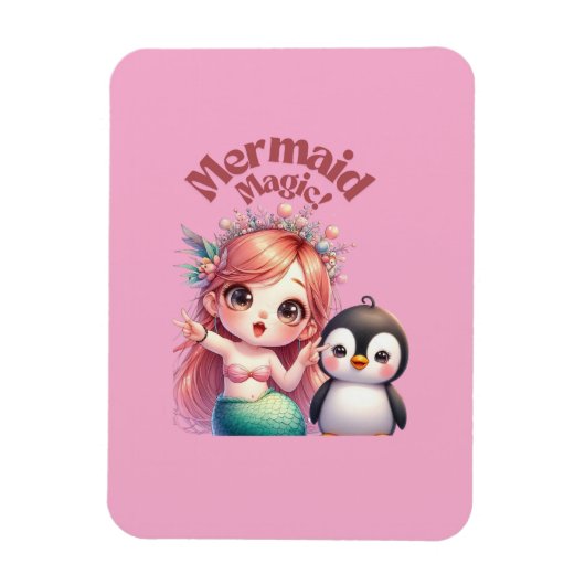 Weihnachts Magic Card mit Pinguin Spaß Magnet (Vertikal)