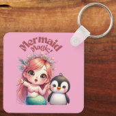 Weihnachts Magic Card mit Pinguin Spaß Schlüsselanhänger (Rückseite)