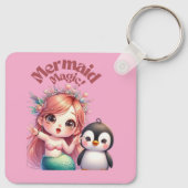 Weihnachts Magic Card mit Pinguin Spaß Schlüsselanhänger (Rückseite)