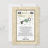 Weihnachts-Magic-Key-Poem-Karte für Weihnachten Mitteilungskarte (Vorderseite)