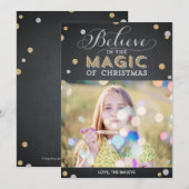 Weihnachts-Magie-Feiertage-Fotokarten - Halbpensio Feiertagskarte (Vorne/Hinten)