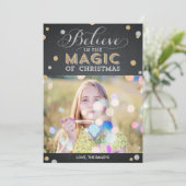 Weihnachts-Magie-Feiertage-Fotokarten - Halbpensio Feiertagskarte (Stehend Vorderseite)