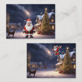 Weihnachts-Magie ist in der Luft und das neue Jahr Visitenkarte (Vorne/Hinten)