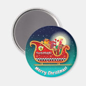 Weihnachts-Magie Weihnachten-Schlitten Magnet (Vorderseite/Rückseite)
