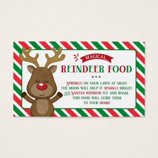 Weihnachts-Magische Rentierfutter für Kinder (Vorderseite)