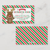 Weihnachts-Magische Rentierfutter für Kinder Visitenkarte (Vorne/Hinten)