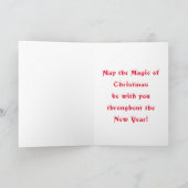 Weihnachts-magisches Rentierfutter Feiertagskarte (Innenseite)