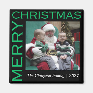 Weihnachts Magnet Familienfoto mit Fröhliche Weihn