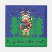 Weihnachts-Magnet-Platz-Rentier präsentiert Magnet (Vorne)