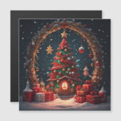 Weihnachts-Magneteinladung Magneteinladung (Vorne/Hinten)