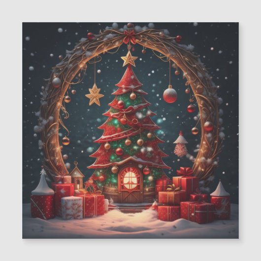 Weihnachts-Magneteinladung Magneteinladung (Vorderseite)