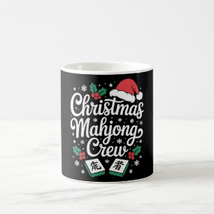 Weihnachts-Mahjong-Crew Weihnachtsmannhut Stechpal Kaffeetasse