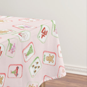 Weihnachts-Mahjong-Kacheln Tischdecke