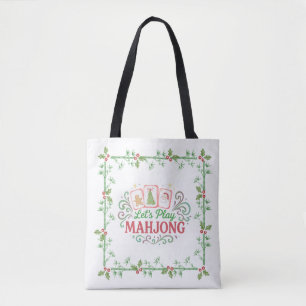 Weihnachts-Mahjong Lass uns Mahjong spielen Tasche