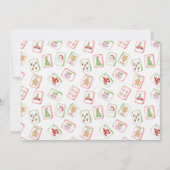 Weihnachts-Mahjong mit Prep-Style | Monogramm-Foto Einladung (Rückseite)