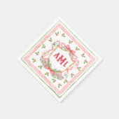 Weihnachts-Mahjong | Monogramm Serviette (Ecke)