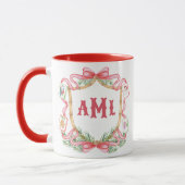 Weihnachts-Mahjong | Monogramm Tasse (Links)