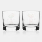 Weihnachts-Mahjong | Monogramm Whiskyglas (Rückseite)