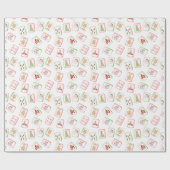 Weihnachts-Mahjong-Steine Geschenkpapier (Flach)