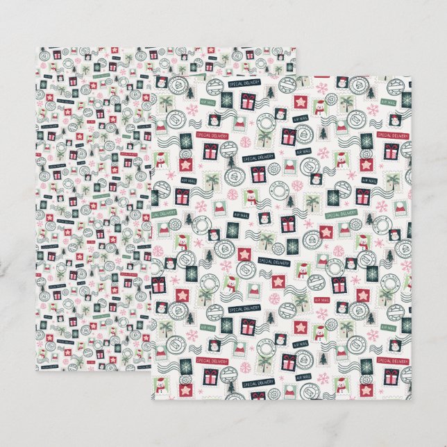 Weihnachts-Mail-Briefmarke (Vorne/Hinten)