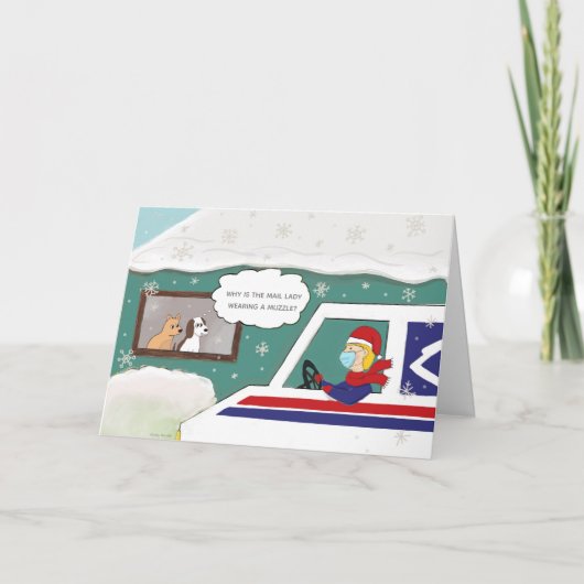 Weihnachts-Mail-Lady Vielen Dank an die unverzicht Karte (Vorderseite)