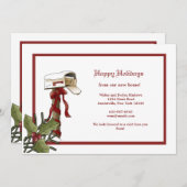 Weihnachts-Mailbox-Ankündigung Feiertagskarte (Vorne/Hinten)