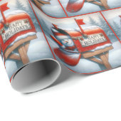 Weihnachts-Mailbox mit dem Schneemann Geschenkpapier (Rolleneckpunkt)