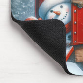 Weihnachts-Mailbox mit Schneemann Mousepad (Ecke)
