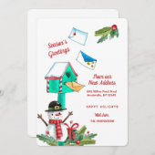 Weihnachts-Mailbox Neue Adresse Ankündigung (Vorne/Hinten)