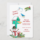 Weihnachts-Mailbox Neue Adresse Ankündigung (Vorderseite)