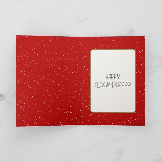 Weihnachts-Maincoon-Katze im Schnee Karte (Innenseite)