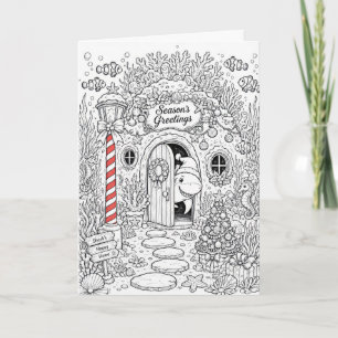 Weihnachts-Malbuch Ozean-Spaß Karte