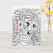Weihnachts-Malbuch Ozean-Spaß Karte (Gelbe Blume)
