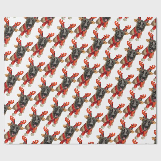 Weihnachts-Malinois-Hund Geschenkpapier (Flach)
