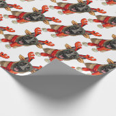 Weihnachts-Malinois-Hund Geschenkpapier (Ecke)