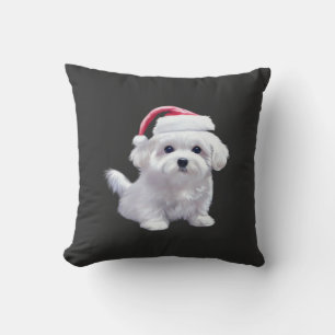Weihnachts-Maltese - Perfekt für Tierliebhaber Cla Kissen