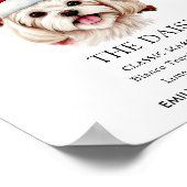 Weihnachts-Malteser Hund Hochzeit Signature Drink- Poster (Ecke)